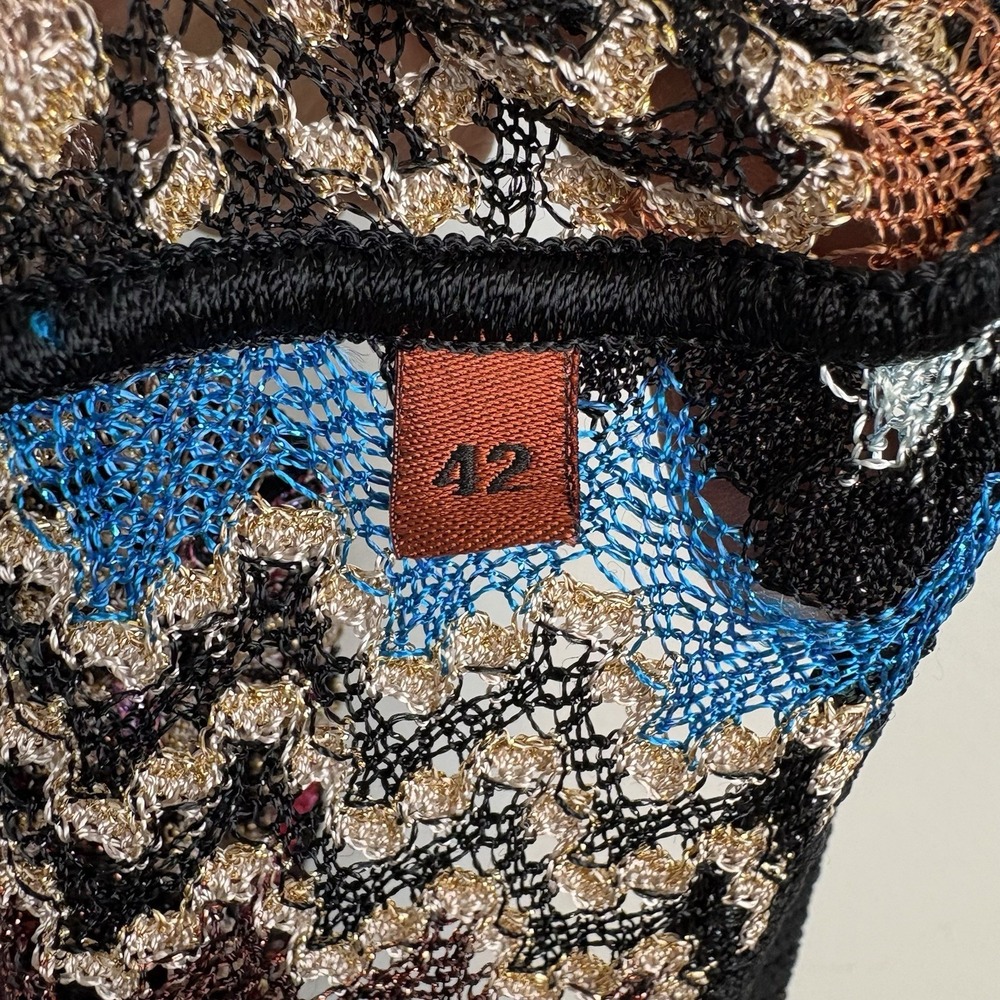 Vintage Missoni Cardigan Sweater Women's Zig Zag Italy Made 90s Read - Picture 10 of 10